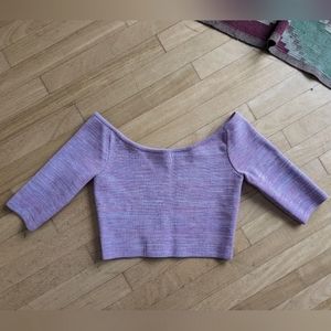 Vintage boat neck crop top